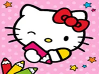 Color  amp;amp; Paint By Number With Hello Kitty